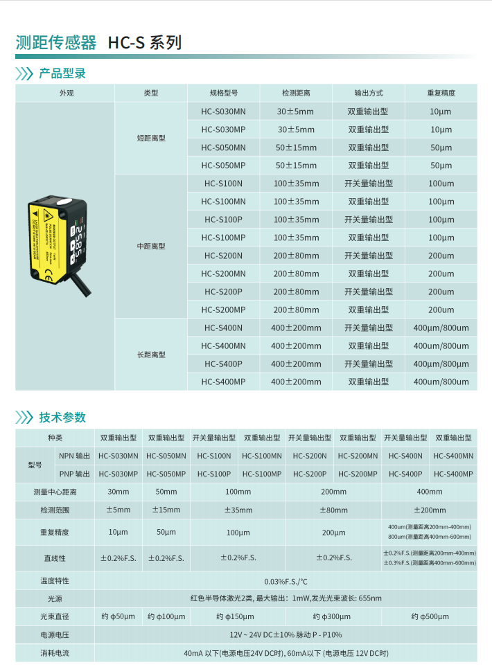 测距传感器 产品描述2