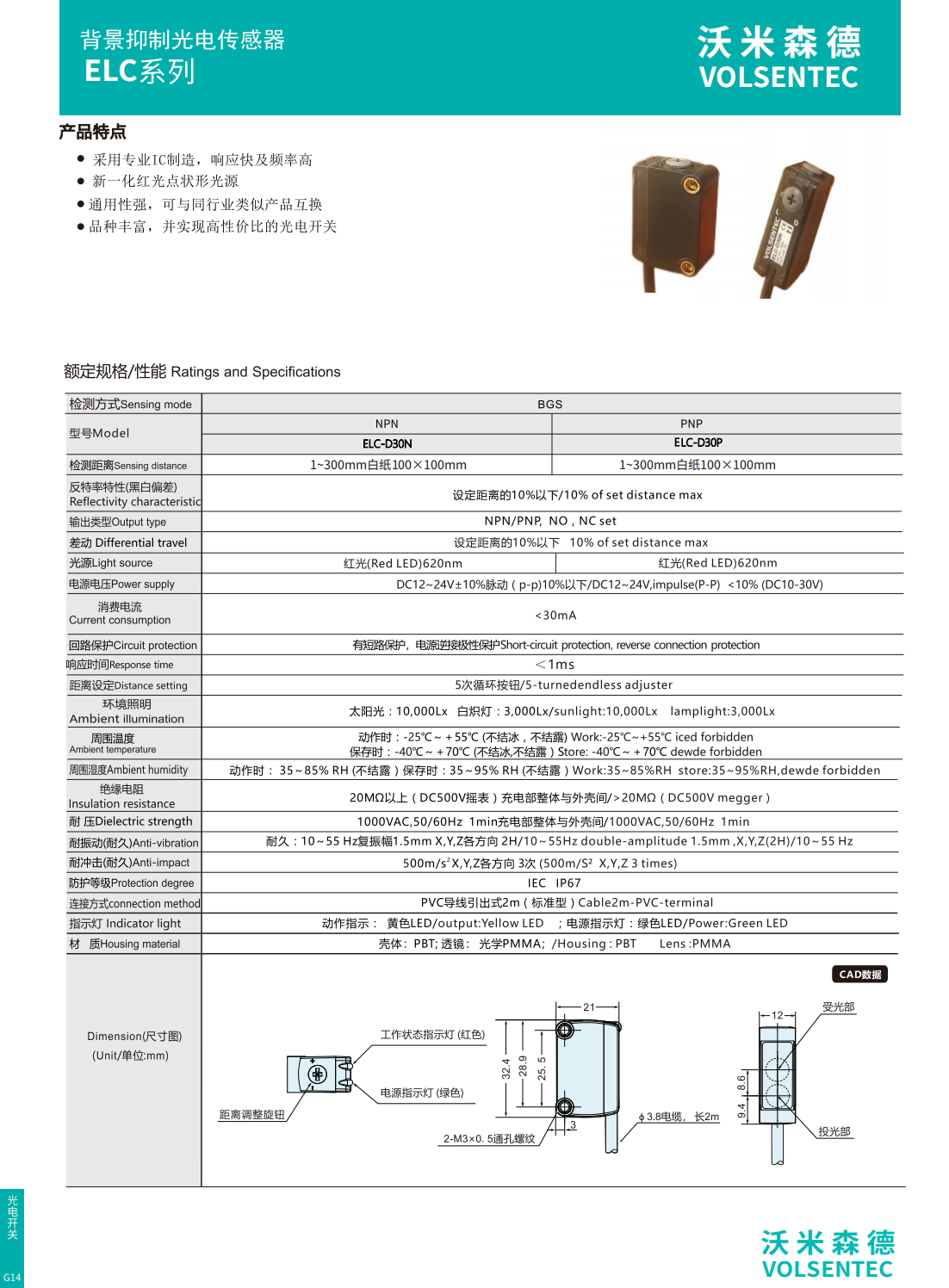 沃米森德-背景抑制光电、ELC-D系列_00